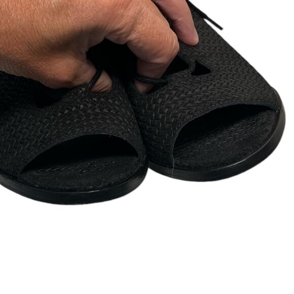 Eileen Fisher Slew Lace Up Booties Open Toe - Picture 6 of 12